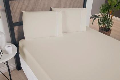 Imagem de Jogo de Lençol 3 Pçs Casal Padrão Versatile Simples Micropercal 300 Fios com Elástico