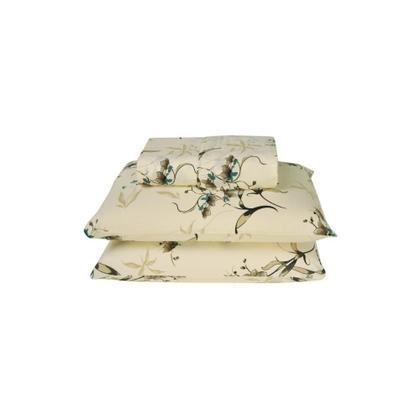 Imagem de Jogo de Lençol 3 Pçs Casal Queen Dia a Dia Simples Estampado Percal 180 Fios com Elástico