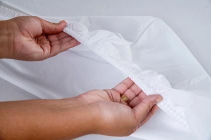 Imagem de Jogo de Lençol 3 Pçs Casal Queen Modern Simples Percal de Poliéster 300 Fios com Elástico