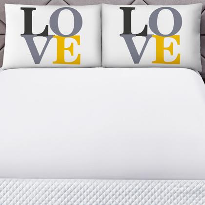 Imagem de Jogo de Lençol 3 Peças Elástico 180 Fios Cama Macio com Fronha Estampada Digital Decorativa