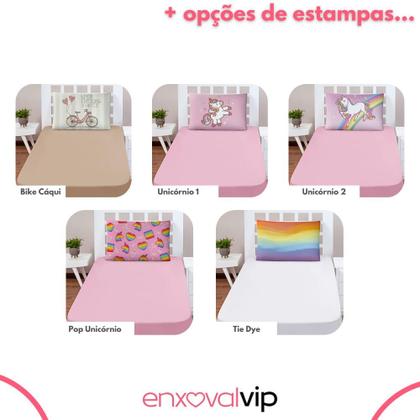 Imagem de Jogo de Lençol 3 Peças Elástico 180 Fios Cama Macio com Fronha Estampada Digital Decorativa