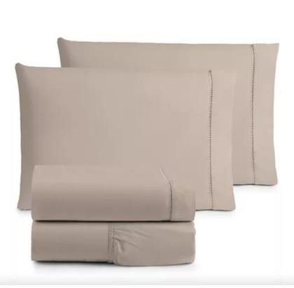 Imagem de Jogo de Lençol 400 Fios Ponto Palito Solteiro 02 Peças