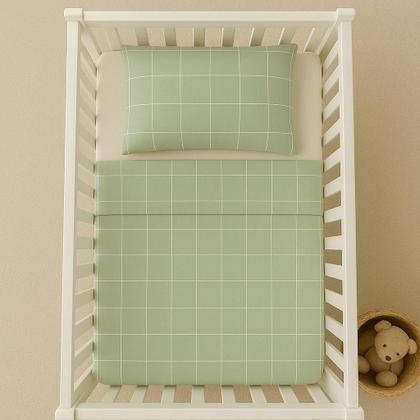 Imagem de Jogo De Lençol Berço Algodão e Hipoalergênico 150 Fios C/ 03 Peças