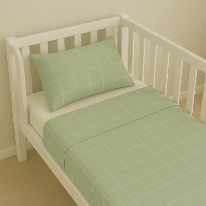 Imagem de Jogo De Lençol Berço Algodão e Hipoalergênico 150 Fios C/ 03 Peças