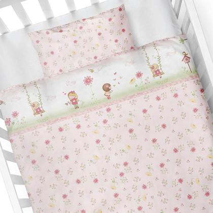 Imagem de Jogo De Lençol Berço Americano Bebê Estampado C/ Vira 3 Pçs 100% Algodão Menina Menino - Papi