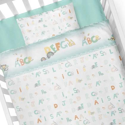 Imagem de Jogo De Lençol Berço Americano Bebê Estampado C/ Vira 3 Pçs 100% Algodão Menina Menino - Papi