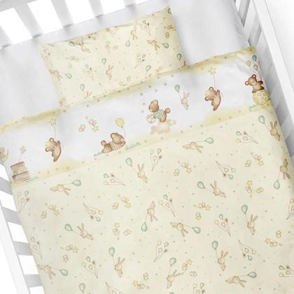 Imagem de Jogo De Lençol Berço Americano Bebê Estampado C/ Vira 3 Pçs 100% Algodão Menina Menino - Papi