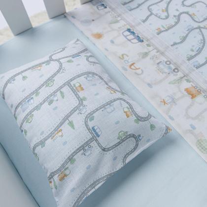 Imagem de Jogo de Lençol Berço Americano C/ Vira 3 Pçs 100%Algodão Menina Menino - Papi