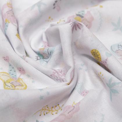 Imagem de Jogo de Lençol Berço Americano C/ Vira 3 Pçs 100%Algodão Menina Menino - Papi