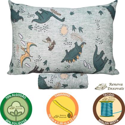 Imagem de Jogo de Lençol Berço Americano em Malha com Elástico Antialérgico Menina ou Menino - 70% Algodão e 30% Poliéster - 70 cm x 1,30 cm x 12 cm