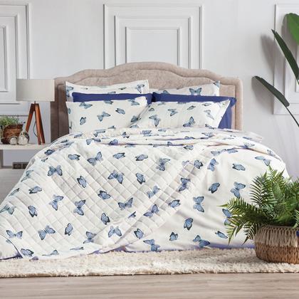 Imagem de Jogo de Lençol Cama Casal King 4 Peças Essencialle Algodão 160 Fios Com Elástico