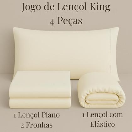 Imagem de Jogo De Lençol Cama Casal Queen King Solteiro 600 Fios Algodão Egípcio Percal de Luxo