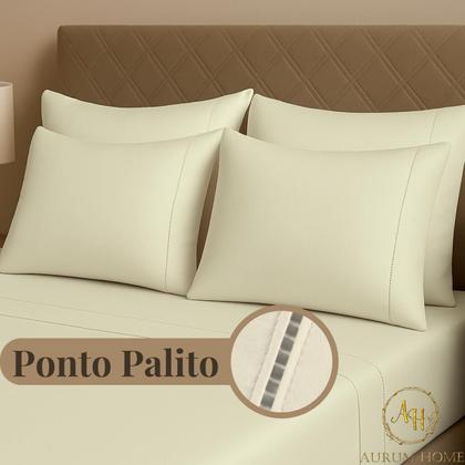 Imagem de Jogo De Lençol Cama Casal Queen King Solteiro 600 Fios Algodão Egípcio Percal de Luxo