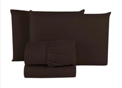 Imagem de Jogo de Lençol Cama King 3 Peças Liso 1,93m x 2,03m x 30cm - DIVERSAS CORES!