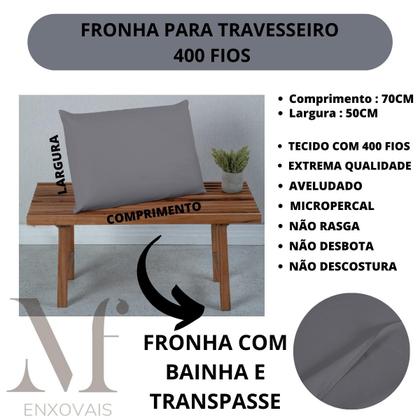 Imagem de Jogo de Lençol Cama King Size 400 Fios com Elástico 3 peças Toque Macio Lindo