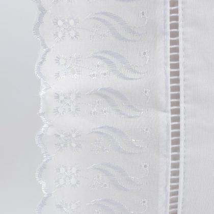 Imagem de Jogo de Lençol Cama Queen 4 Peças 100% Algodão Percal 180 fios Com Lese