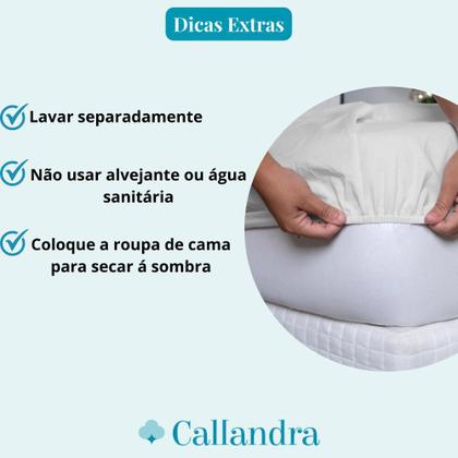 Imagem de Jogo de Lençol Cama Solteiro 2 Peças 400 Fios com elástico em toda a volta