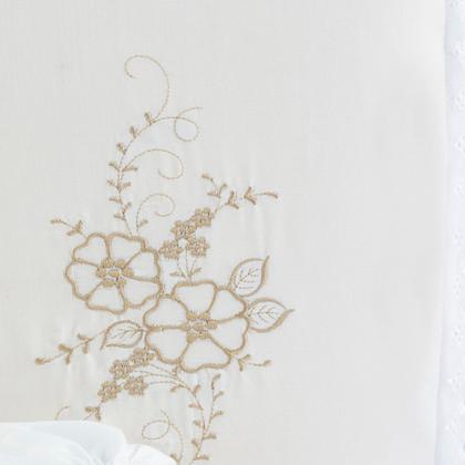 Imagem de Jogo de Lençol Cama Solteiro 2 Peças com Elástico Bordado