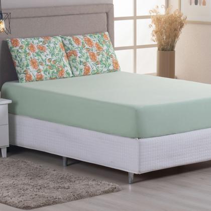 Imagem de Jogo de Lençol Casal 03 Pçs C/ Elástico Malha 100% Algodão Estampado