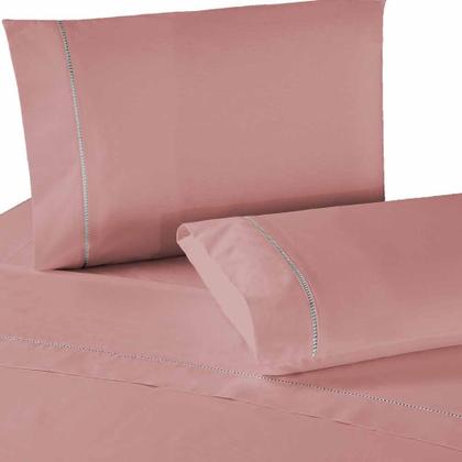 Imagem de Jogo De Lençol Casal 3 Peças 400 Fios Toque Aveludado Rose