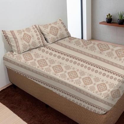 Imagem de Jogo De Lençol Casal 3 Peças Simples Micropercal Cama Box Lençol com Elastico e 2 Fronhas