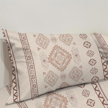 Imagem de Jogo De Lençol Casal 3 Peças Simples Micropercal Cama Box Lençol com Elastico e 2 Fronhas