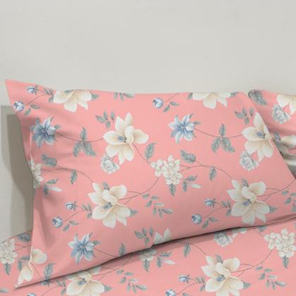 Imagem de Jogo De Lençol Casal 3 Peças Simples Micropercal Cama Box Lençol com Elastico e 2 Fronhas