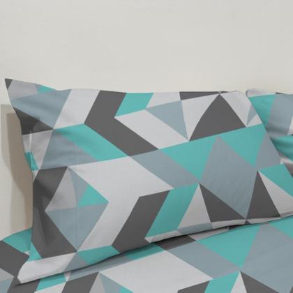 Imagem de Jogo De Lençol Casal 3 Peças Simples Micropercal Cama Box Lençol com Elastico e 2 Fronhas