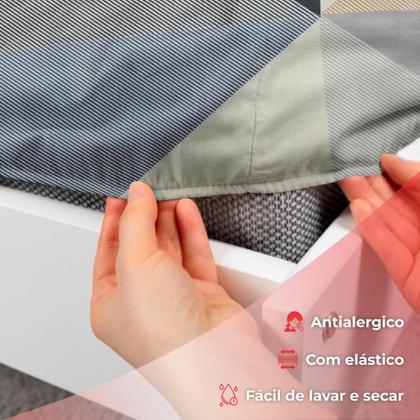 Imagem de Jogo De Lençol Casal 3 Peças Simples Micropercal Cama Box Lençol com Elastico e 2 Fronhas