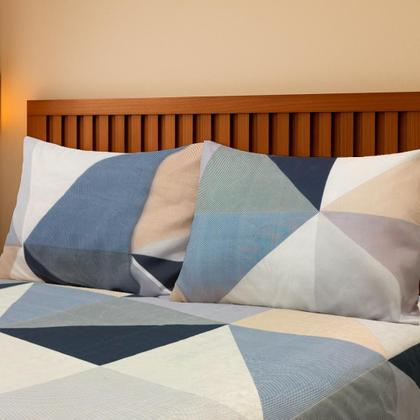 Imagem de Jogo De Lençol Casal 3 Peças Simples Micropercal Cama Box Lençol com Elastico e 2 Fronhas