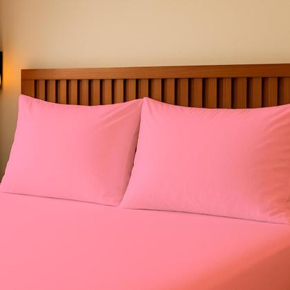 Imagem de Jogo De Lençol Casal 3 Peças Simples Micropercal Cama Box Lençol com Elastico e 2 Fronhas