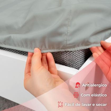 Imagem de Jogo De Lençol Casal 3 Peças Simples Micropercal Cama Box Lençol com Elastico e 2 Fronhas