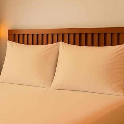 Imagem de Jogo De Lençol Casal 3 Peças Simples Micropercal Cama Box Lençol com Elastico e 2 Fronhas