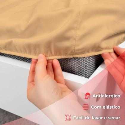Imagem de Jogo De Lençol Casal 3 Peças Simples Micropercal Cama Box Lençol com Elastico e 2 Fronhas