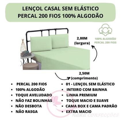 Imagem de Jogo de Lençol Casal ESPLENDORE 100% Algodão Percal 200 Fios 04 Peças Tecido Grosso Toque Macio