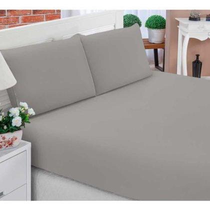 Imagem de Jogo De Lençol Casal King Com Elástico 3 Peças  Percal 400 Fios