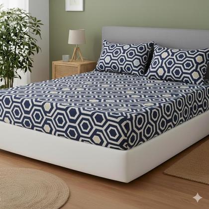 Imagem de Jogo de Lençol Casal Padrão 3 pçs Micropercal 400 Fios Estampas Sortidas Lindas Envio imediato