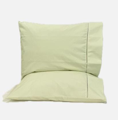 Imagem de Jogo de Lençol Casal Padrão 3pçs 100 Algodão 200 fios com elástico e ponto palito nas fronhas