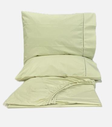 Imagem de Jogo de Lençol Casal Padrão 3pçs 100 Algodão 200 fios com elástico e ponto palito nas fronhas