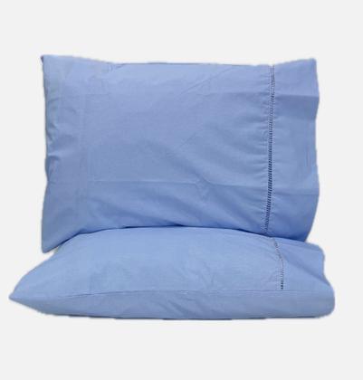 Imagem de Jogo de Lençol Casal Padrão 3pçs 100 Algodão 200 fios com elástico e ponto palito nas fronhas