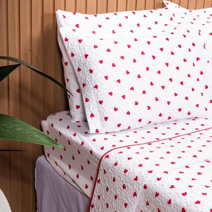 Imagem de Jogo De Lençol Casal Padrão 3pçs Basic Estampado C/ Elástico