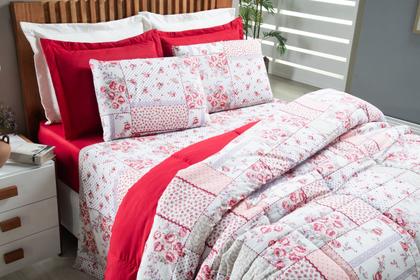 Imagem de Jogo de Lençol Casal Padrão 4 pçs Micropercal 400 Fios Estampas Sortidas Lindas Envio imediato