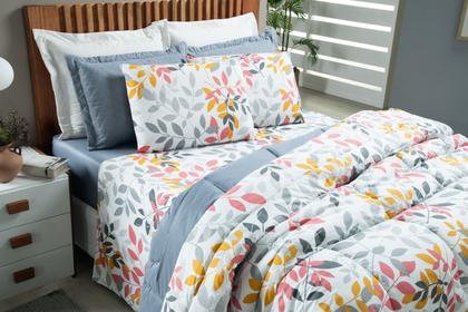 Imagem de Jogo de Lençol Casal Padrão 4 pçs Micropercal 400 Fios Estampas Sortidas Lindas Envio imediato