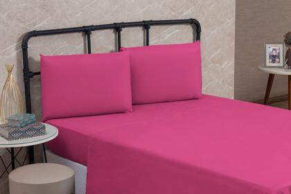 Imagem de Jogo de Lençol Casal Padrão Linha BASIC Cama Box 04 Peças Jogo de Cama com Elástico para Revenda