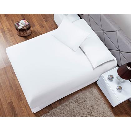 Imagem de Jogo de Lençol Casal Padrão Soft 3 Peças Cama Fronha e Lençol Elástico 100% Poliéster 180 Fios
