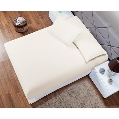 Imagem de Jogo de Lençol Casal Padrão Soft 3 Peças Cama Fronha e Lençol Elástico 100% Poliéster 180 Fios