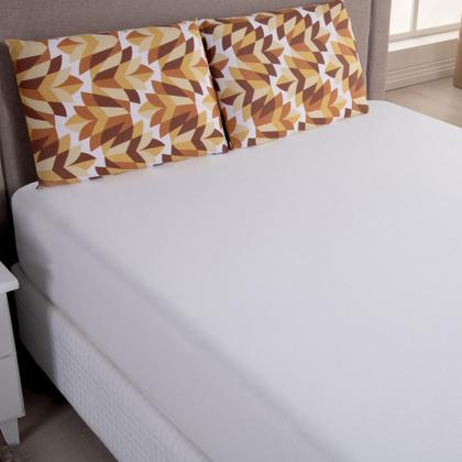 Imagem de Jogo de Lençol Casal Queen 03 Pçs C/ Elástico Malha 100% Algodão Estampado