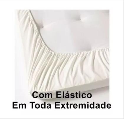 Imagem de Jogo de Lençol Casal QUEEN Linha BASIC Cama Box 03 Peças Jogo de Cama com Elástico para Revenda
