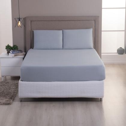 Imagem de Jogo de Lençol Casal Queen Malha 100% Algodão 03 Peças Com Elástico