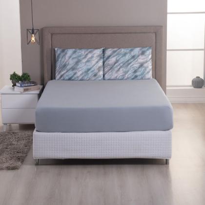 Imagem de Jogo de Lençol Casal Queen Malha 100% Algodão 03 Peças Com Elástico